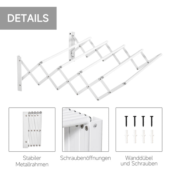 Wäscheständer Wäschetrockner für Textilien Weiss