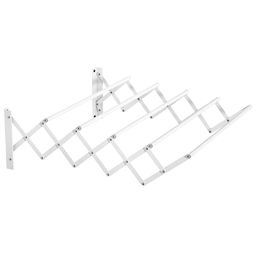 Clothes drying rack for textiles, white