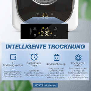 Wäschetrockner kompakt elektrisch mit Timer und Programmen 4kg