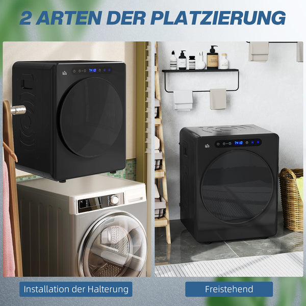 Wäschetrockner kompakt mit 6 Programmen und Touch-Bedienung 3kg