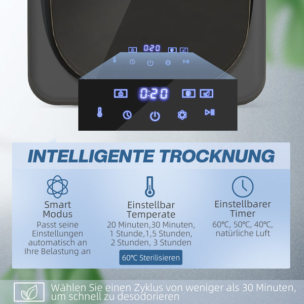 Wäschetrockner kompakt mit UV-Desinfektion 4kg Edelstahl grau