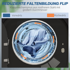 Wäschetrockner kompakt mit UV-Desinfektion 4kg Edelstahl Schwarz