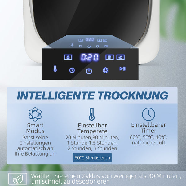 Wäschetrockner kompakt mit UV-Desinfektion 4kg Edelstahl weiss