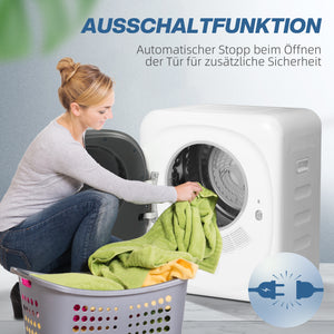 Wäschetrockner kompakt mit UV-Desinfektion 4kg Edelstahl weiss