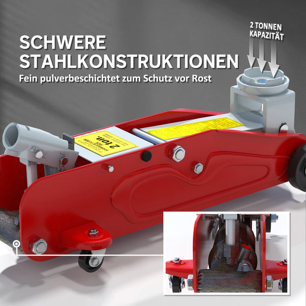 Wagenheber hydraulisch kompakt für Auto SUV mit Überlastschutz 2t