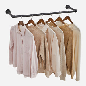Wand-Kleiderstangen Kleiderhalter 2er-Set Schwarz