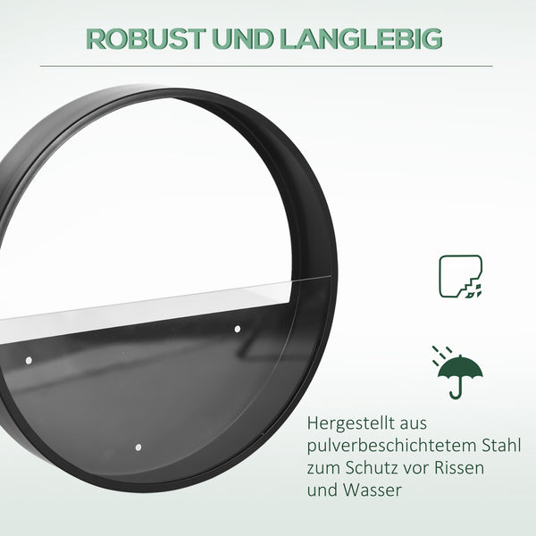 Wand Pflanzgefässe Set stapelbar für Innen Aussen Metall schwarz