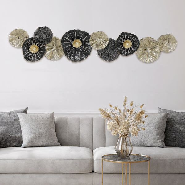 Wandbild modern mit Metallrahmen schwarz gold