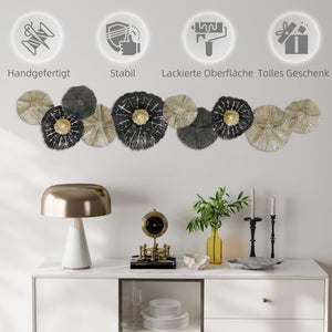 Wandbild modern mit Metallrahmen schwarz gold