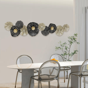 Wandbild modern mit Metallrahmen schwarz gold
