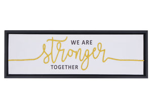 Wandbild Set Holz Leinwand 15x45cm Sprüche Smile Home 4-teilig