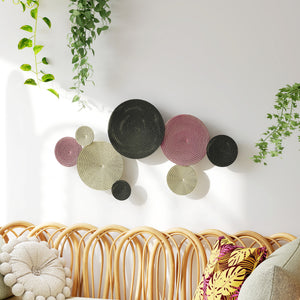 Wanddeko Set modern für Wohnzimmer Metall mehrfarbig