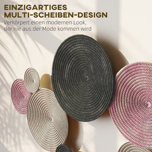 Wanddeko Set modern für Wohnzimmer Metall mehrfarbig