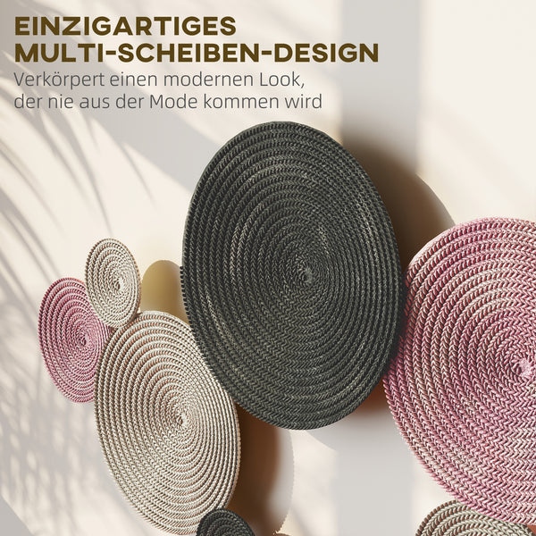 Wanddeko Set modern für Wohnzimmer Metall mehrfarbig