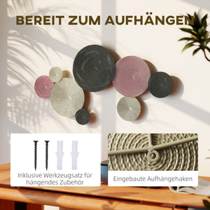 Wanddeko Set modern für Wohnzimmer Metall mehrfarbig