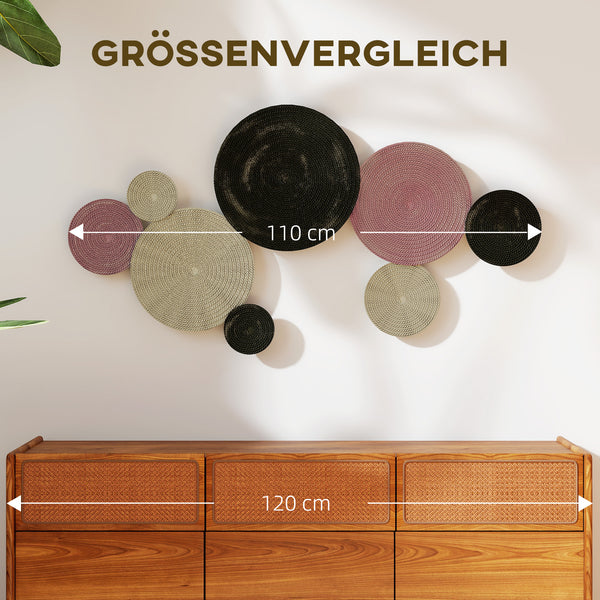Wanddeko Set modern für Wohnzimmer Metall mehrfarbig