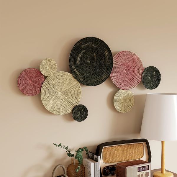 Wanddeko Set modern für Wohnzimmer Metall mehrfarbig