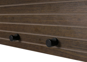Wandgarderobe 2 Kleiderstangen 4 Haken skandinavisch 20x80x27cm dunkelbraun