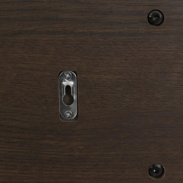 Wandgarderobe 2 Kleiderstangen 4 Haken skandinavisch 20x80x27cm dunkelbraun
