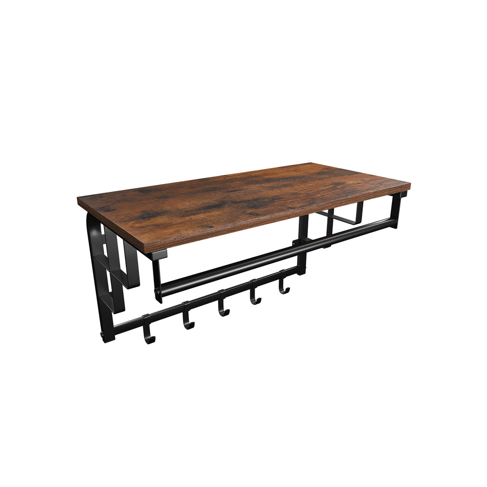 Wandgarderobe Garderobenleiste mit 5 Haken