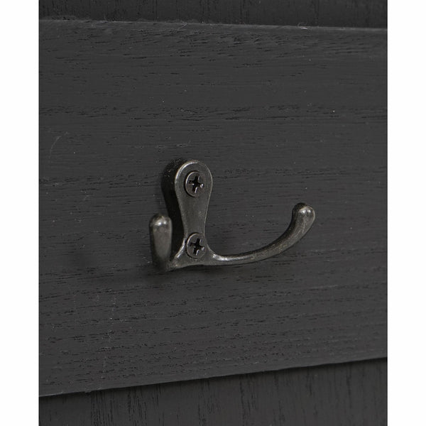 Wandgarderobe Garderobenpaneel 6 Haken 91x60cm dunkelgrau shabby