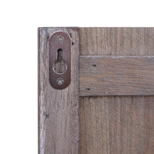 Wandgarderobe Garderobenpaneel 6 Haken 91x60cm dunkelgrau shabby