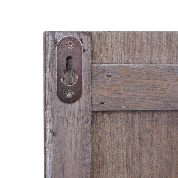 Wandgarderobe Garderobenpaneel 6 Haken 91x60cm dunkelgrau shabby