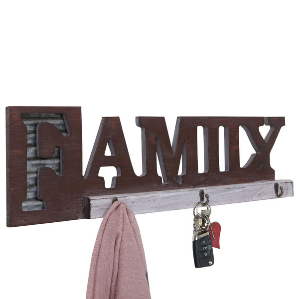Wandgarderobe Garderobenpaneel Landhaus Holz Metall Family