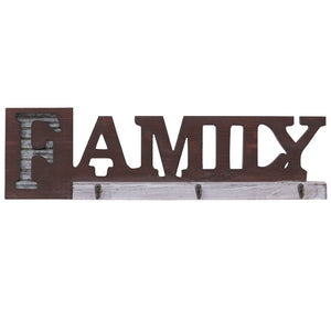 Wandgarderobe Garderobenpaneel Landhaus Holz Metall Family