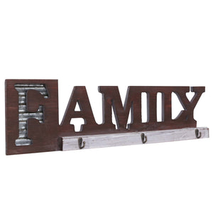Wandgarderobe Garderobenpaneel Landhaus Holz Metall Family