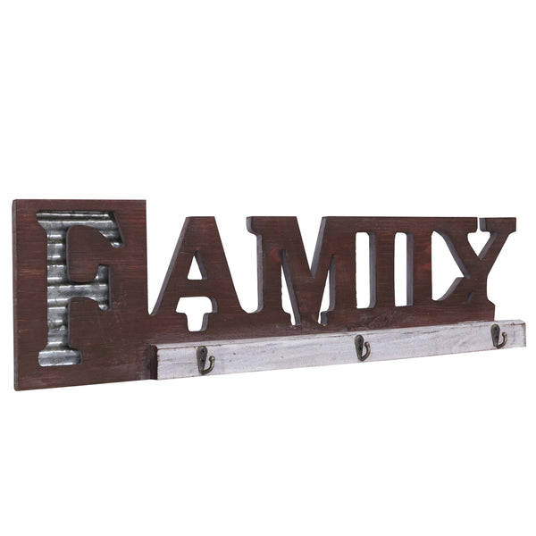Wandgarderobe Garderobenpaneel Landhaus Holz Metall Family