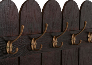 Wandgarderobe Garderobenpaneel Paulownia 7 Haken 86x60cm braun