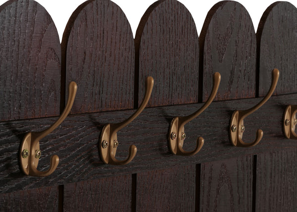 Wandgarderobe Garderobenpaneel Paulownia 7 Haken 86x60cm braun