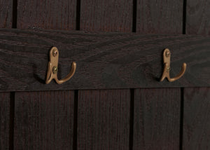 Wandgarderobe Garderobenpaneel Paulownia 7 Haken 86x60cm braun