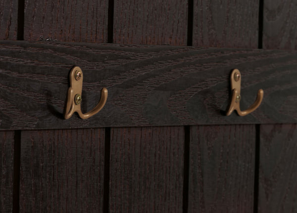 Wandgarderobe Garderobenpaneel Paulownia 7 Haken 86x60cm braun