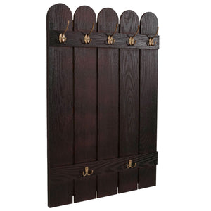 Wandgarderobe Garderobenpaneel Paulownia 7 Haken 86x60cm braun