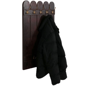 Wandgarderobe Garderobenpaneel Paulownia 7 Haken 86x60cm braun