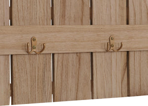 Wandgarderobe Garderobenpaneel Paulownia 7 Haken 86x60cm natur