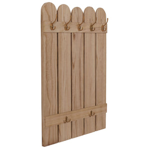 Wandgarderobe Garderobenpaneel Paulownia 7 Haken 86x60cm natur