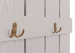 Wandgarderobe Garderobenpaneel Paulownia 7 Haken 86x60cm weiss