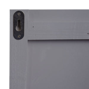 Wandgarderobe Garderobenpaneel Shabby-Look 8 Haken 91x60cm grau-blau Home