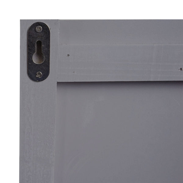 Wandgarderobe Garderobenpaneel Shabby-Look 8 Haken 91x60cm grau-blau Home