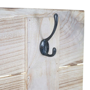 Wandgarderobe Garderobenpaneel Shabby-Look 8 Haken 60x90cm naturbraun Family