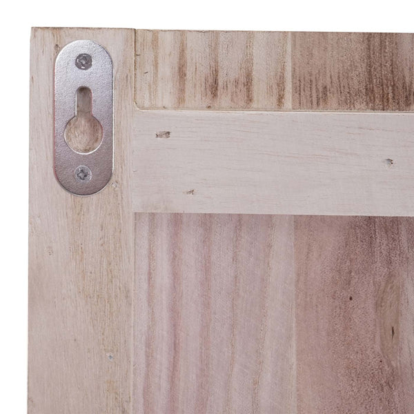 Wandgarderobe Garderobenpaneel Shabby-Look 8 Haken 91x60cm naturbraun Home