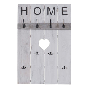Wandgarderobe Garderobenpaneel Shabby-Look 8 Haken 91x60cm weiss shabby Home