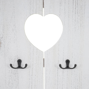 Wandgarderobe Garderobenpaneel Shabby-Look 8 Haken 91x60cm weiss shabby Home