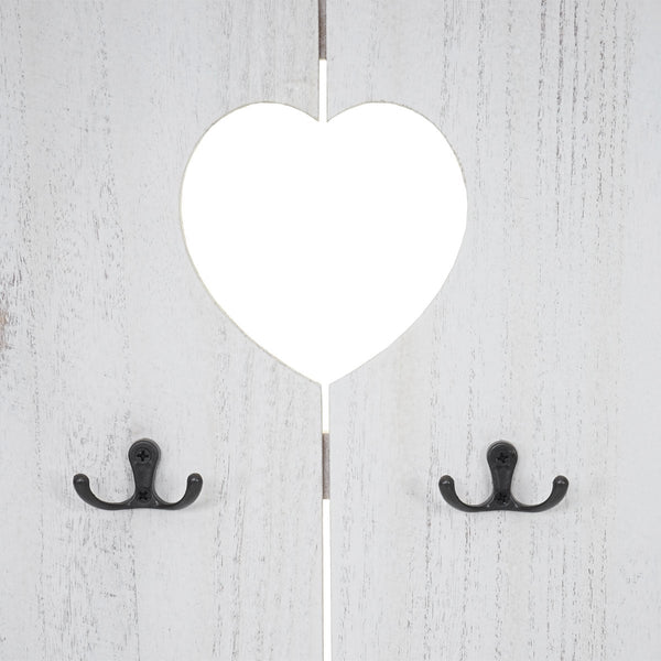 Wandgarderobe Garderobenpaneel Shabby-Look 8 Haken 91x60cm weiss shabby Home