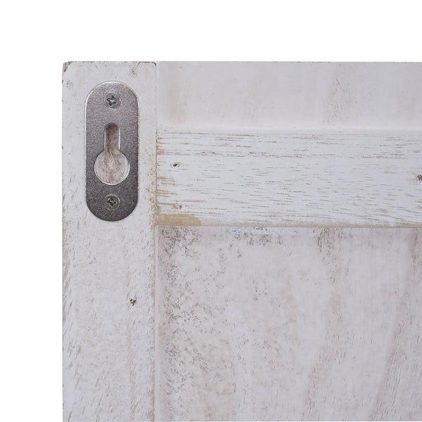 Wandgarderobe Garderobenpaneel Shabby-Look 8 Haken 91x60cm weiss shabby Home