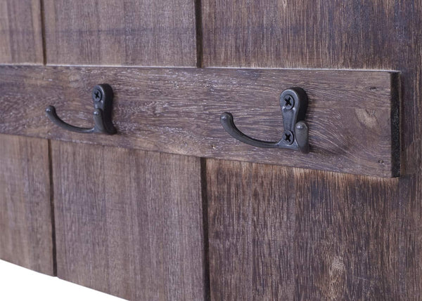 Wandgarderobe Garderobenpaneel Shabby-Look 91x60cm braun shabby Welcome
