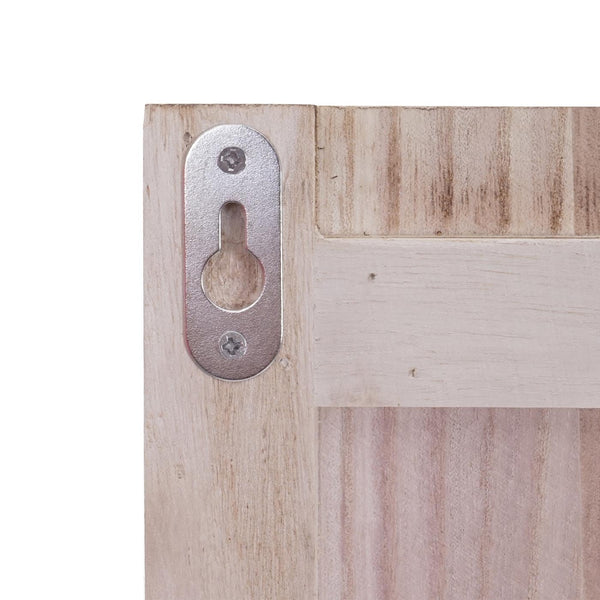 Wandgarderobe Garderobenpaneel Shabby-Look 91x60cm naturbraun Welcome